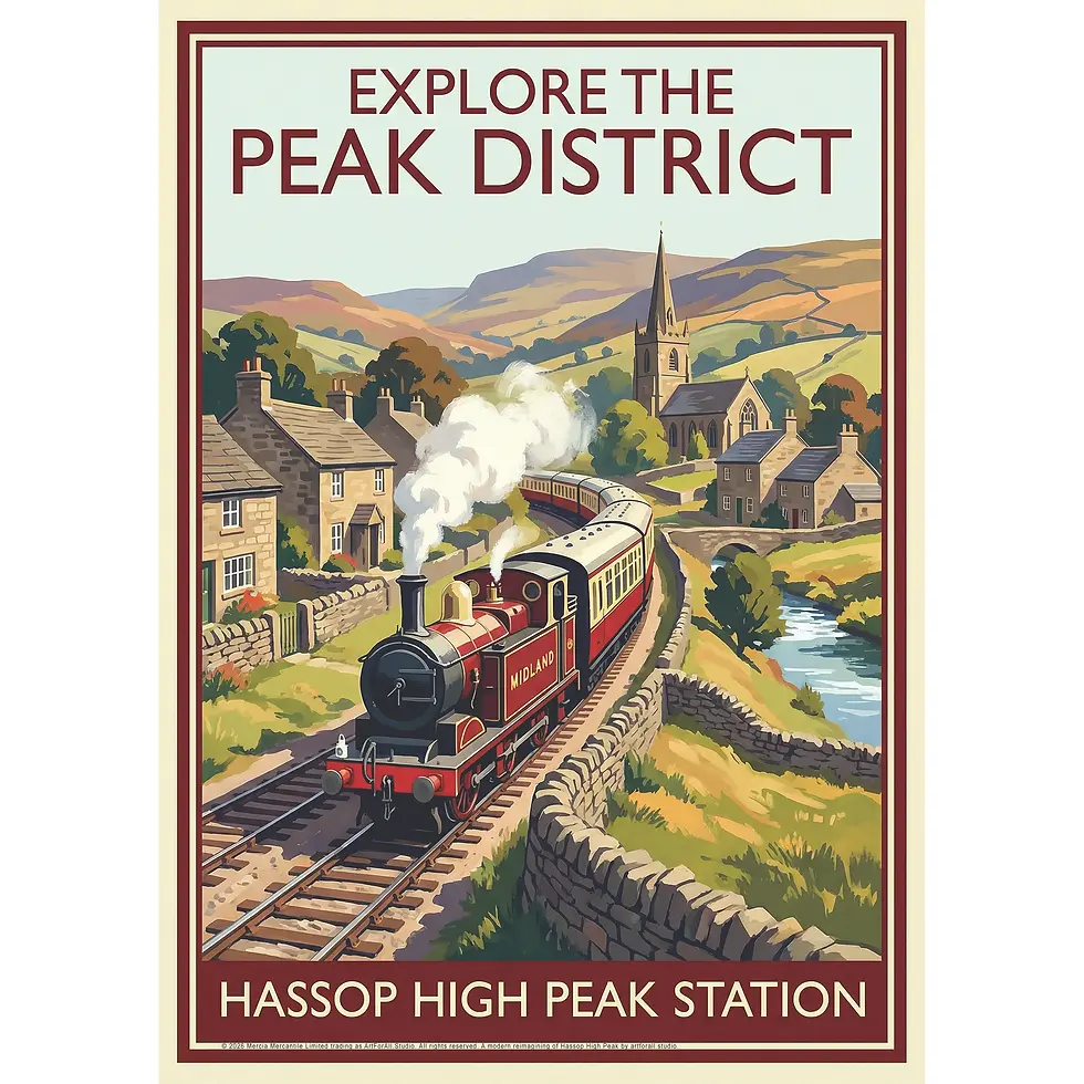 Hassop High Peak Train Station print