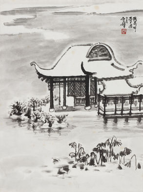 الاستماع إلى الثلج على اللوتس الذابل