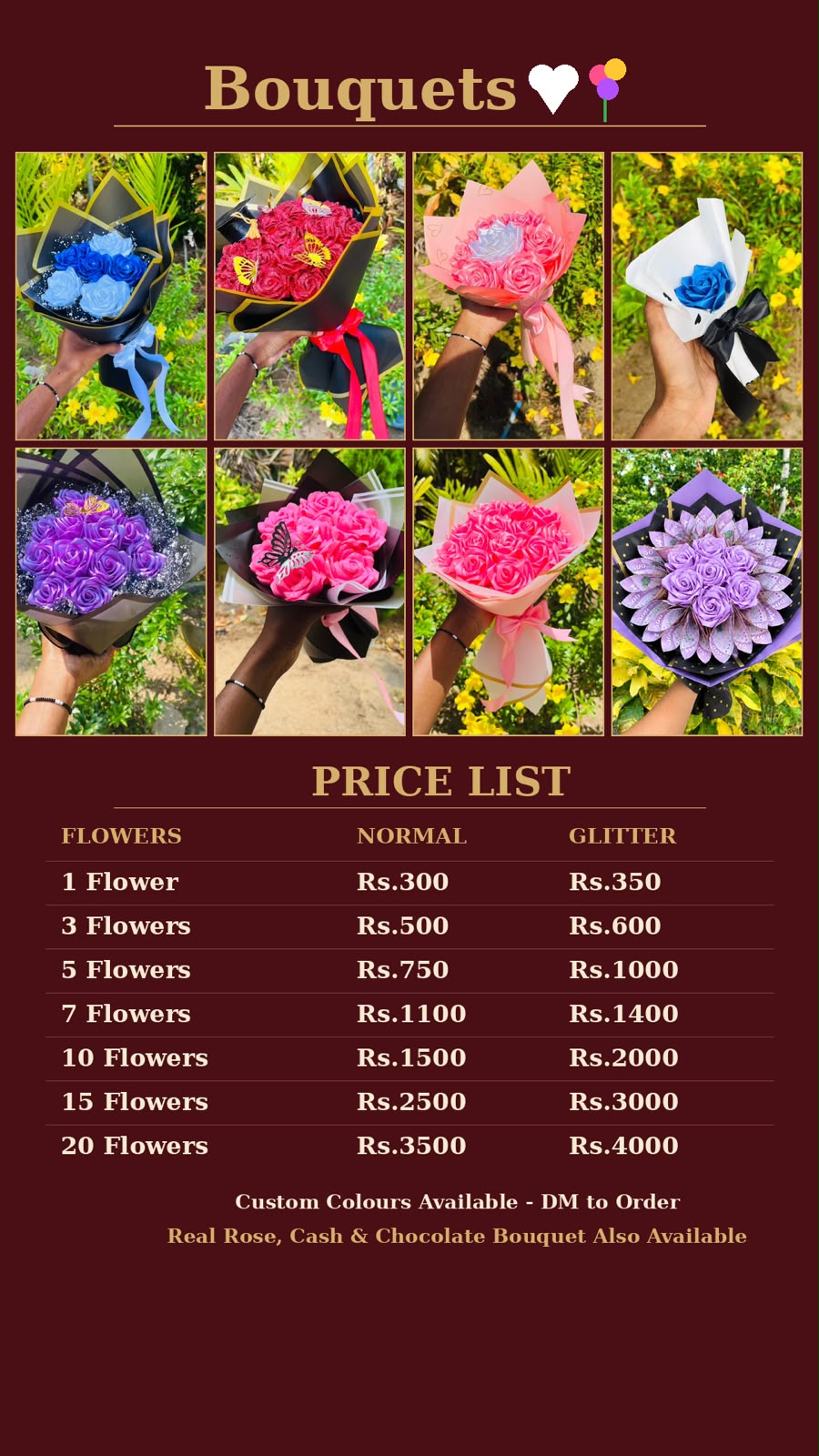 Handmade Ribbon Flower Bouquets