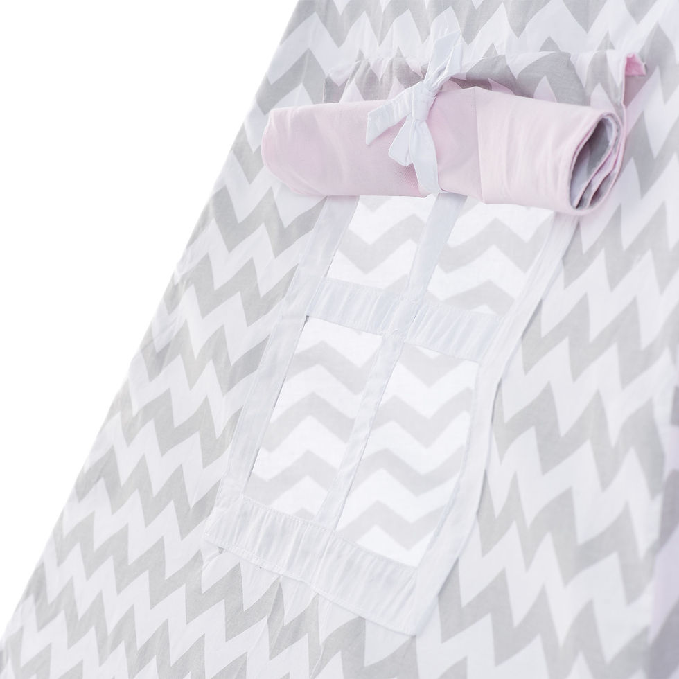 Thumbnail: pink and grey kids teepee | pink and grey kids teepee tent | pink baby teepee | teepee tent pink | pink and grey kids tent |