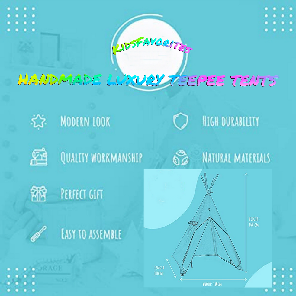 Thumbnail: Kids Teepee Tent -Pastel Sky Palace