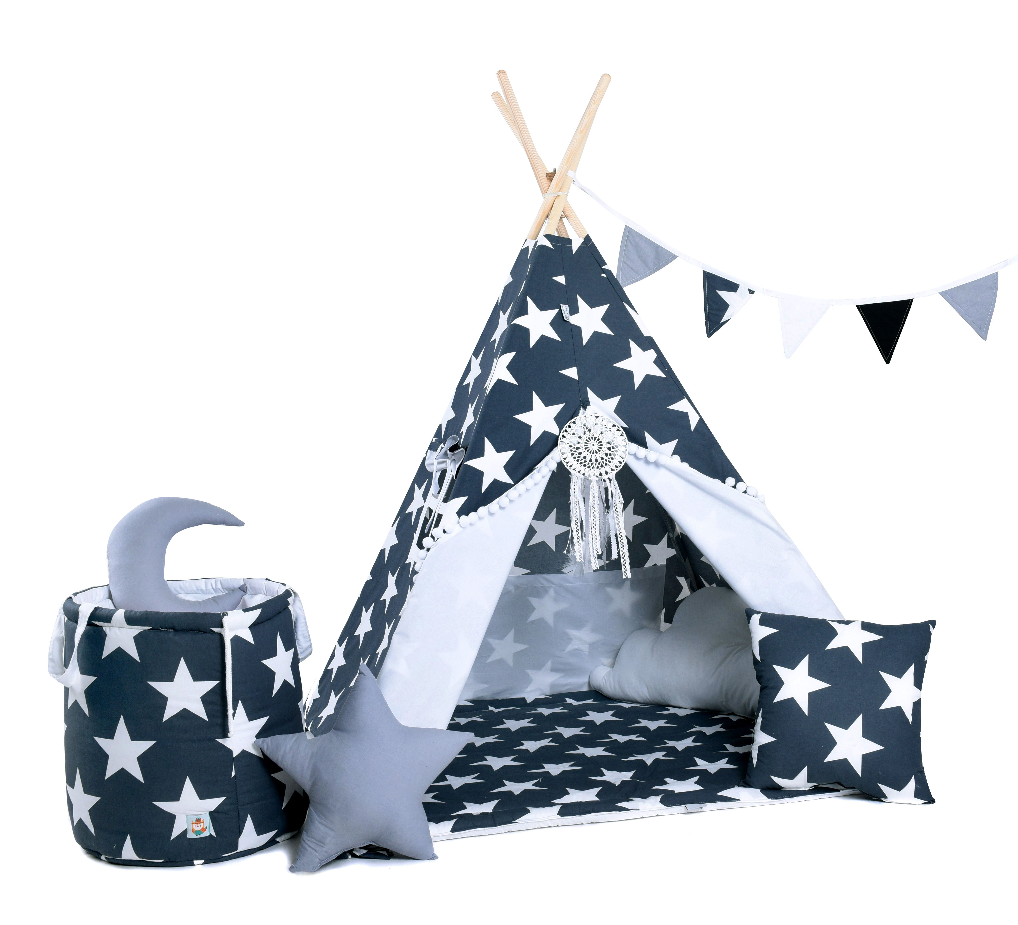 navy blue teepee | navy blue teepee tent | navy blue tipi tent | navy blue play tent for boys |