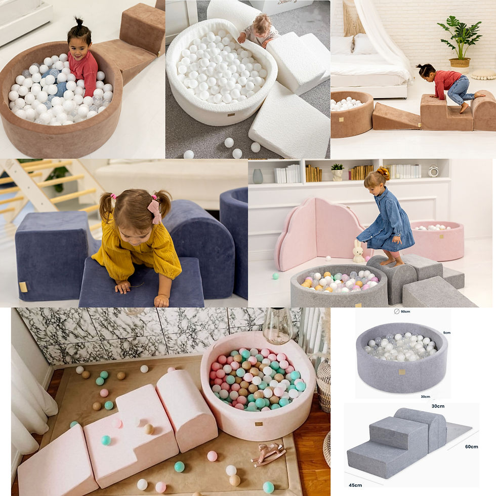Thumbnail: MeowBaby® Bearly Soft Play + Ball Pit 90x30CM + 200 Balls