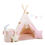 Thumbnail: Pink & Cream teepee | Pink & Cream kids teepee tent | pink baby teepee | teepee tent pink | pink kids tent