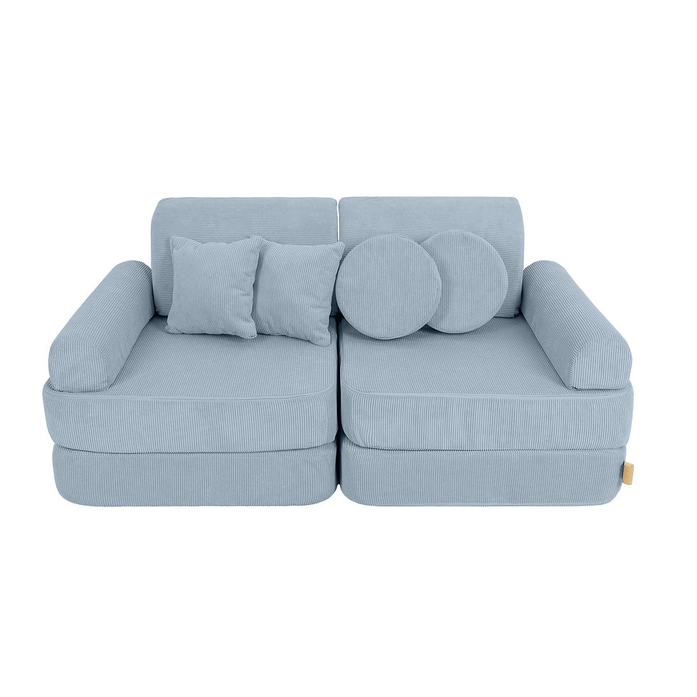 corduroy kids play sofa | turquoise kids Play Sofa | slimcord turquoise Play Sofa Kids | MeowBaby corduroy sofa |