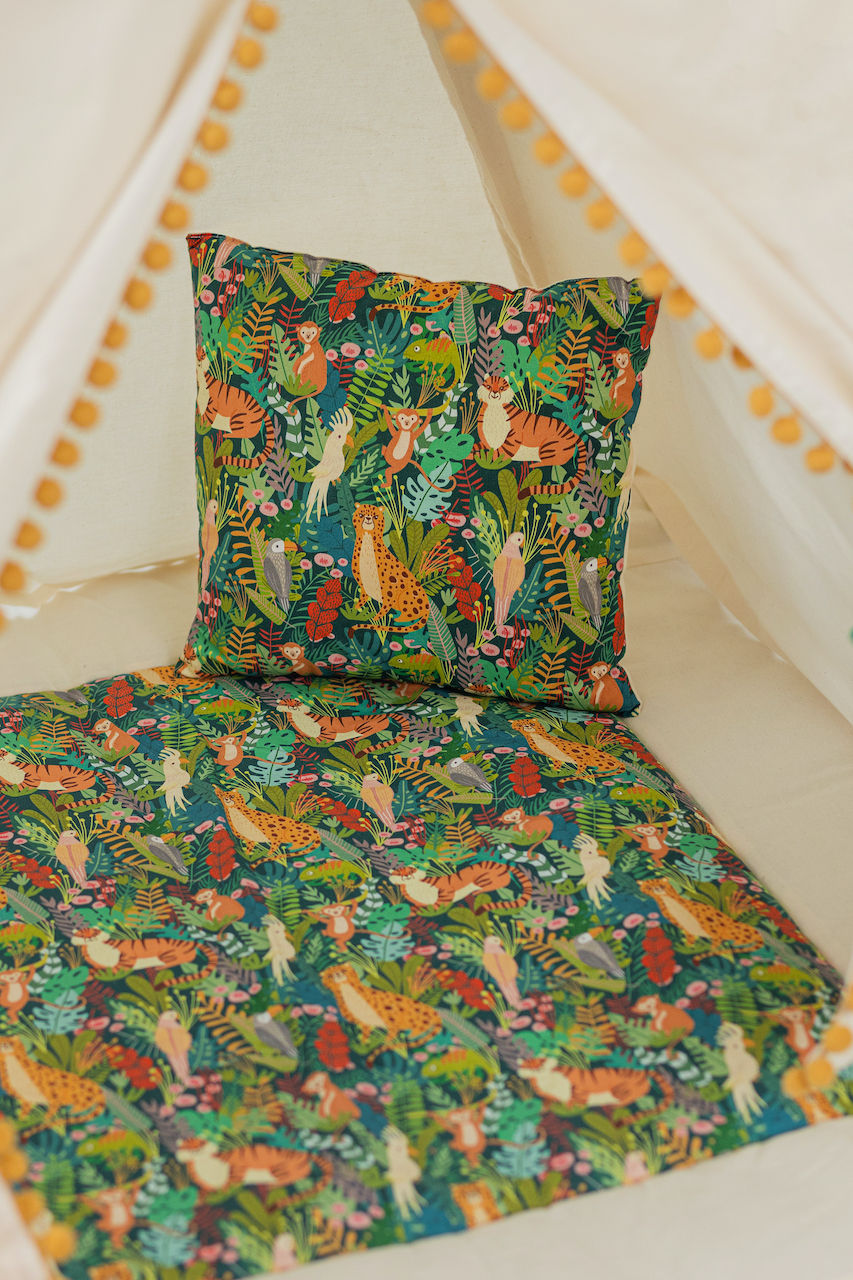 Thumbnail: Jungle kids teepee | jungle kids teepee tent | jungle baby teepee | teepee tent jungle | jungle kids tent |