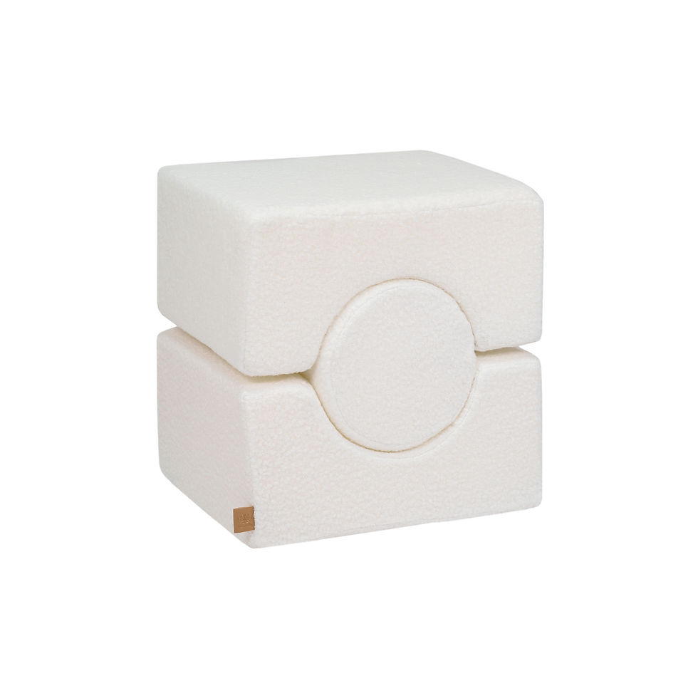 Thumbnail: White boucle soft play blocks | Boucle shape set | Boucle soft play | White Boucle soft play set | Boucle blocks |