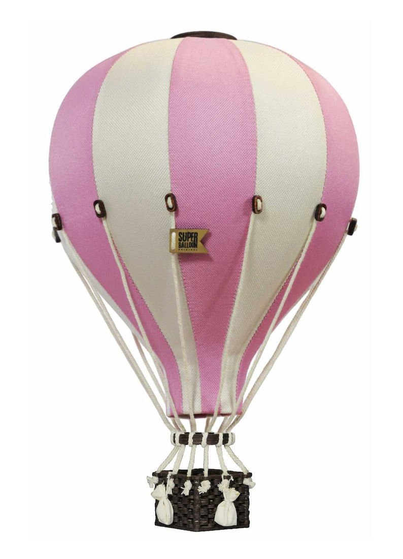 Thumbnail: Decorative Hot Air Balloon - Powder Pink & Cream