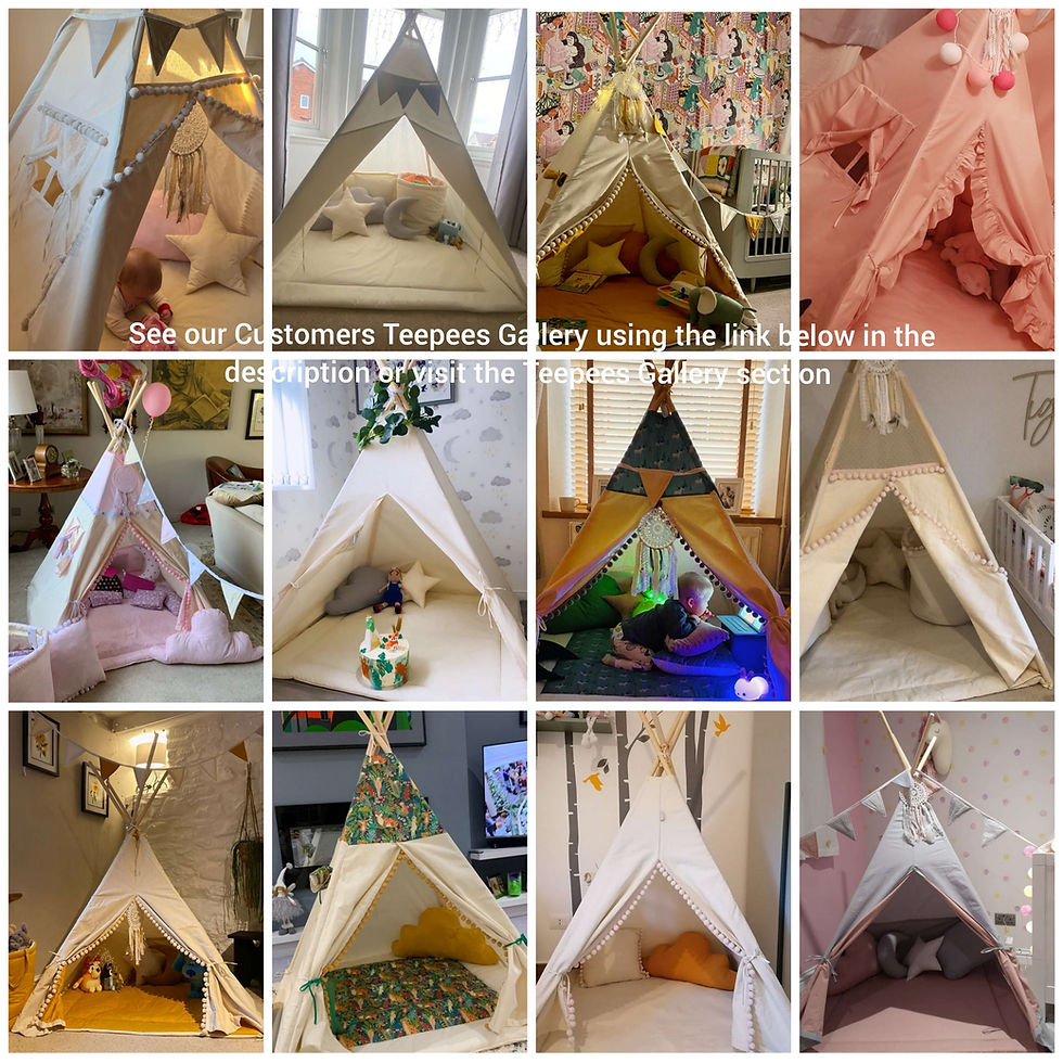 Thumbnail: Kids Teepee - Mint Tassel