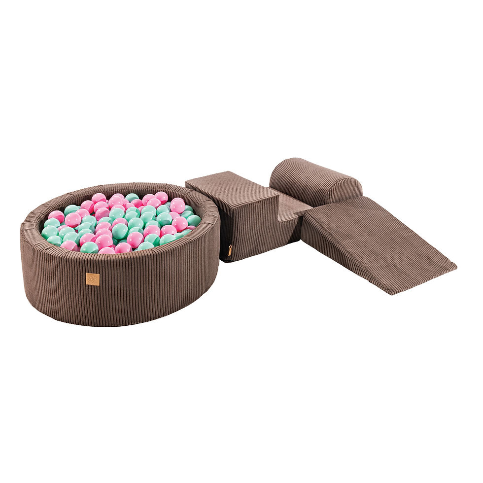 Thumbnail: MeowBaby® Brown Soft Play + Ball Pit 90x30CM + 200 Balls