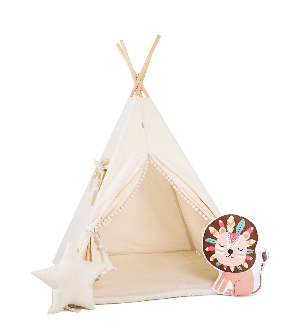 Thumbnail: cream kids teepee | cream kids teepee tent | cream baby teepee | teepee tent cream | cream kids tent | cream teepee |