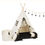 Thumbnail: Kids Teepee - Cream & Black Tassels
