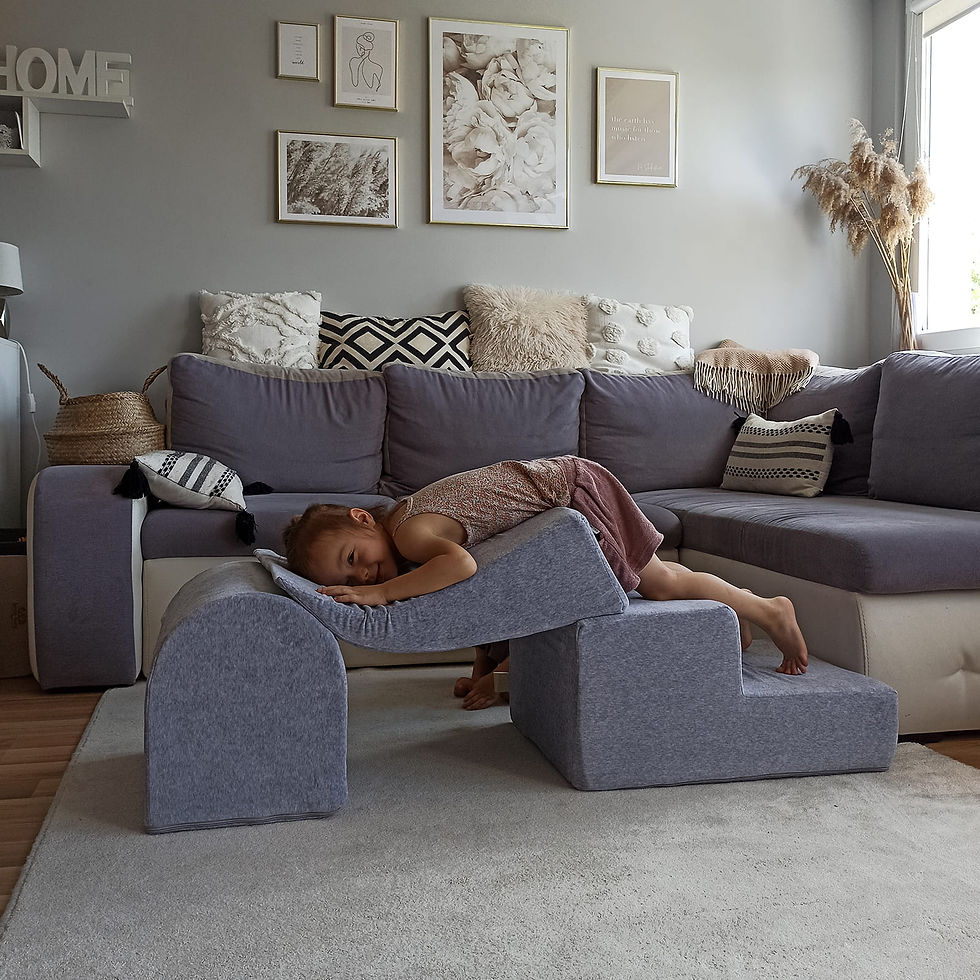 Thumbnail: MeowBaby Soft Play- Light Grey 3 Elements Set