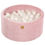 Thumbnail: MeowBaby® Baby Foam Round Ball Pit 90x40cm with 300 Balls 7cm Certified, Velvet, Power Pink: White/Transparent
