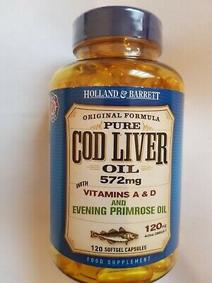 Hình thu nhỏ: Dầu gan cá Tuyết Cod Liver Oil Holland & Barrett+ vitamin A & D