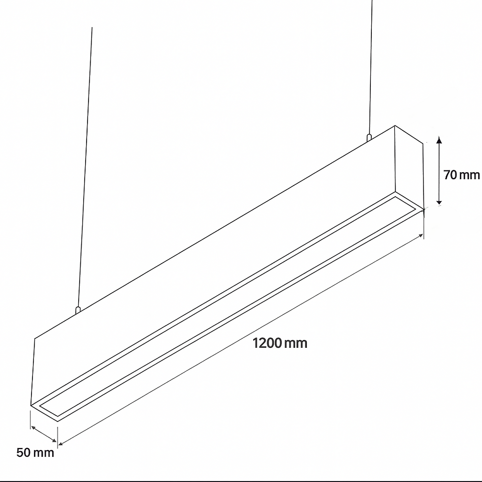 Linear hanging profile light measurements
