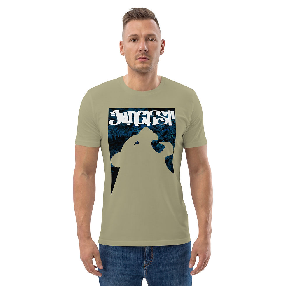 Thumbnail: Junglist Panther Fusion Tee: Blue Forest Design & Urban Style