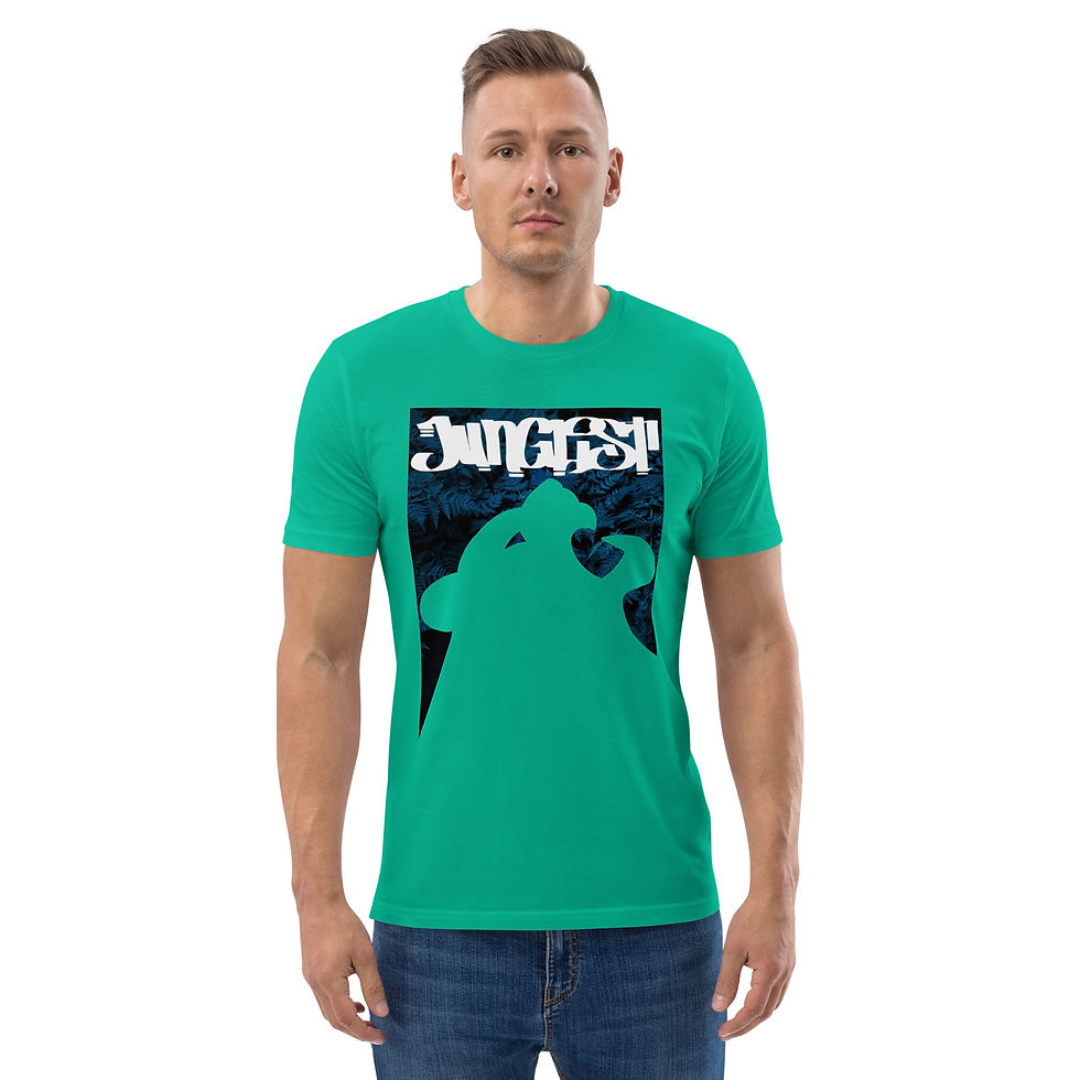 Thumbnail: Junglist Panther Fusion Tee: Blue Forest Design & Urban Style