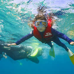 Young Snorkeller at Cook Island