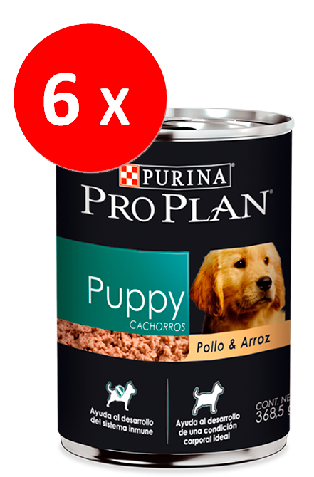 Pro Plan - PACK 6 unidades Puppy Lata 368,5g.