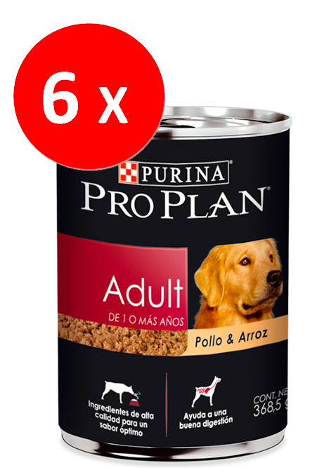 Pro Plan - PACK 6 unidades Adulto Lata 368,5g.