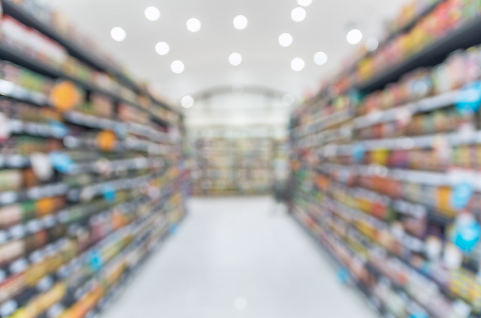 Supermarket blur background with bokeh, Miscellaneous Product shelf.jpg