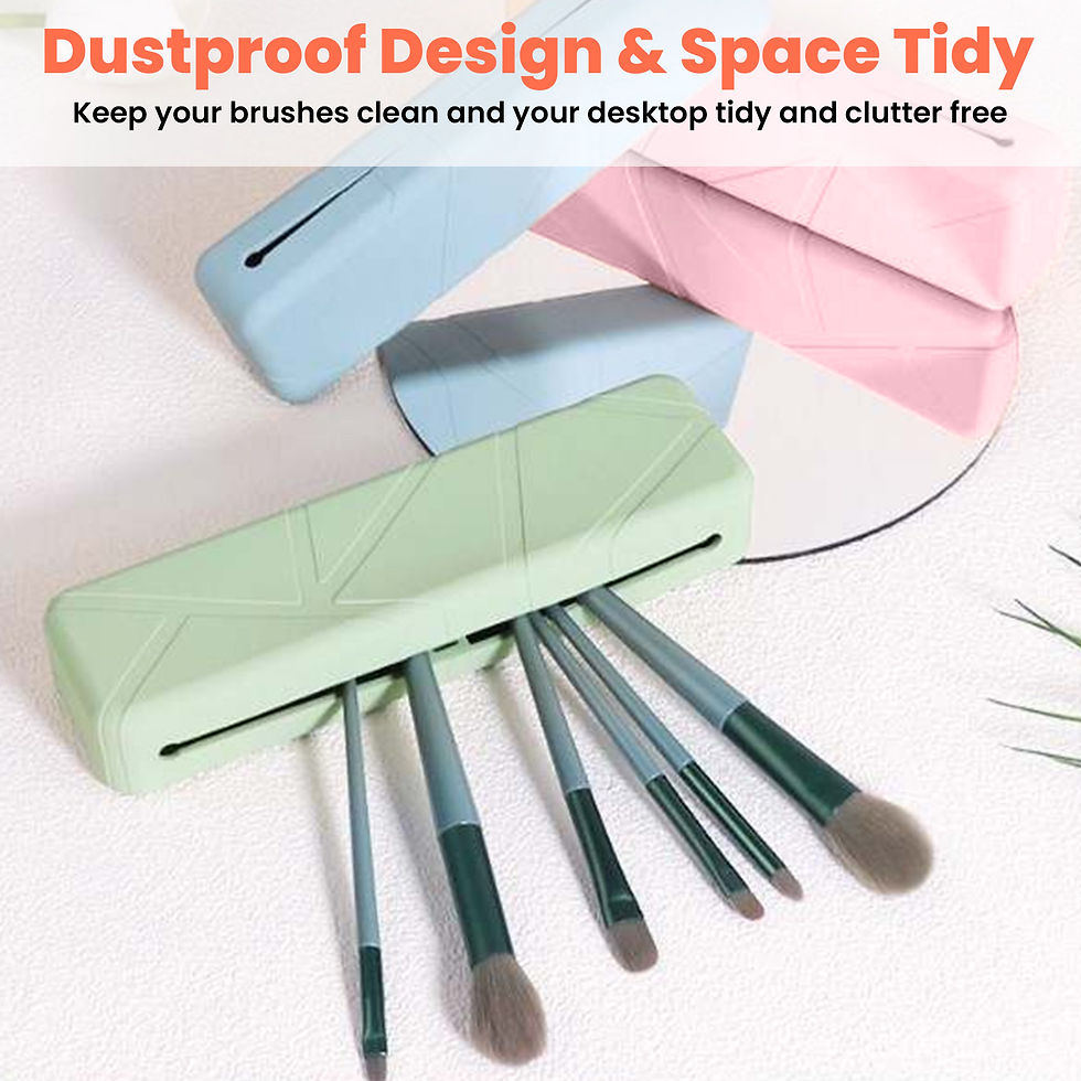 Thumbnail: Silicone Travel Makeup Brush Holder with Magnetic Closure