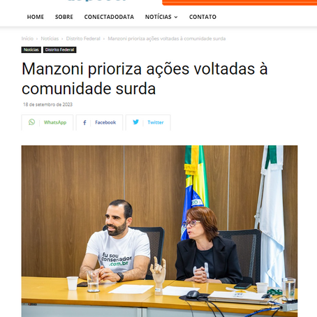 Manzoni prioriza ações voltadas à comunidade surda