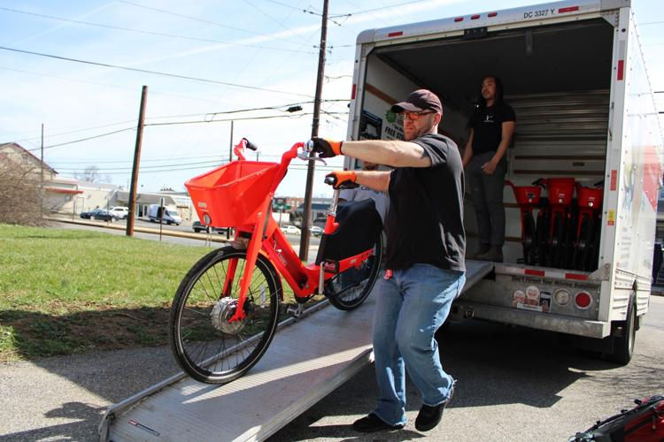 E-bikes donates by Shared Mobility Inc. being delivered to Carlisle, PA