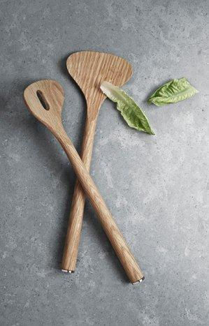 Georg Jensen - Alfredo - Oak Wood Salad Servers - Blomster Designs