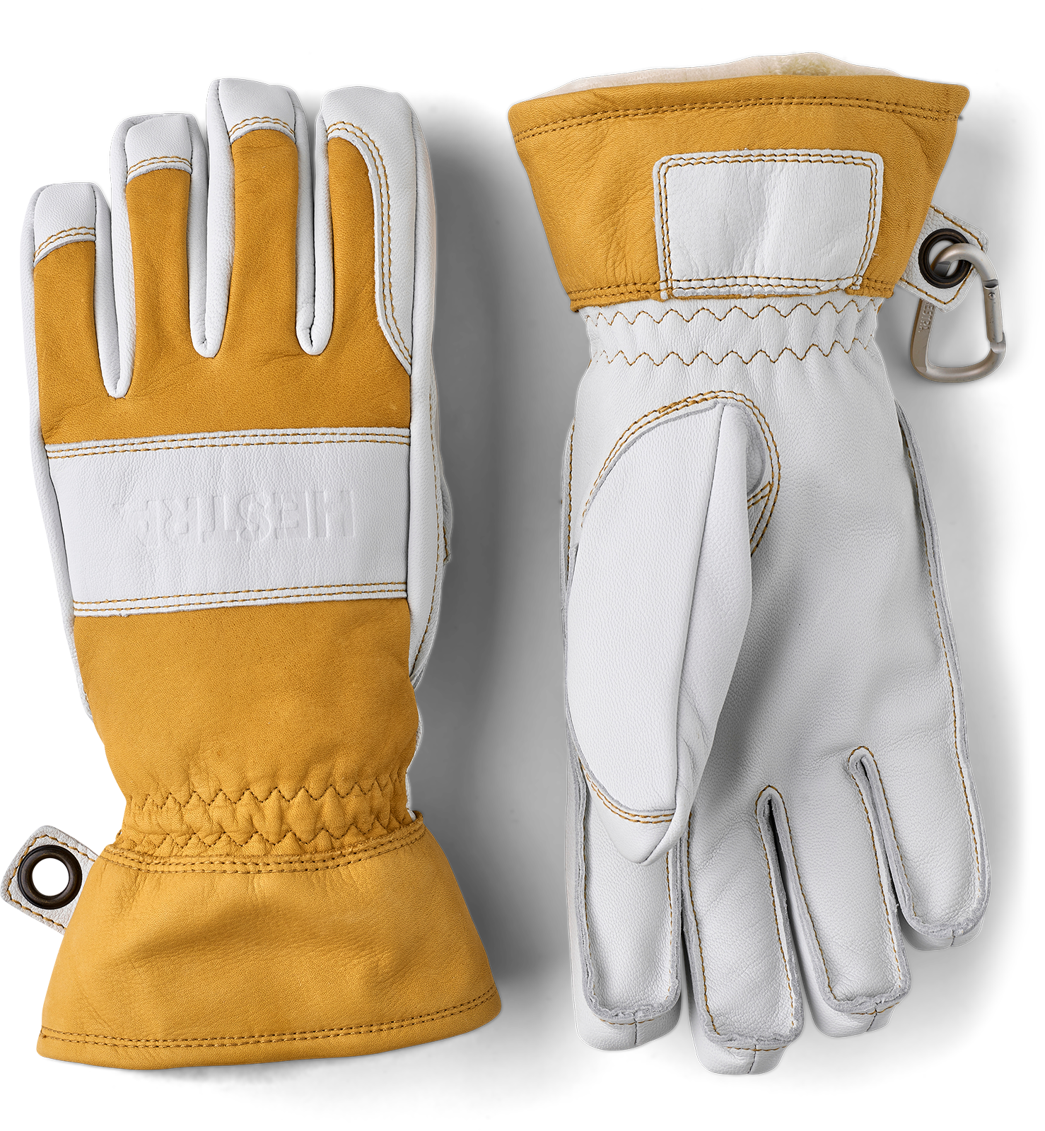 Hestra Fält Guide Glove 5 Finger - Natural Yellow & Off White