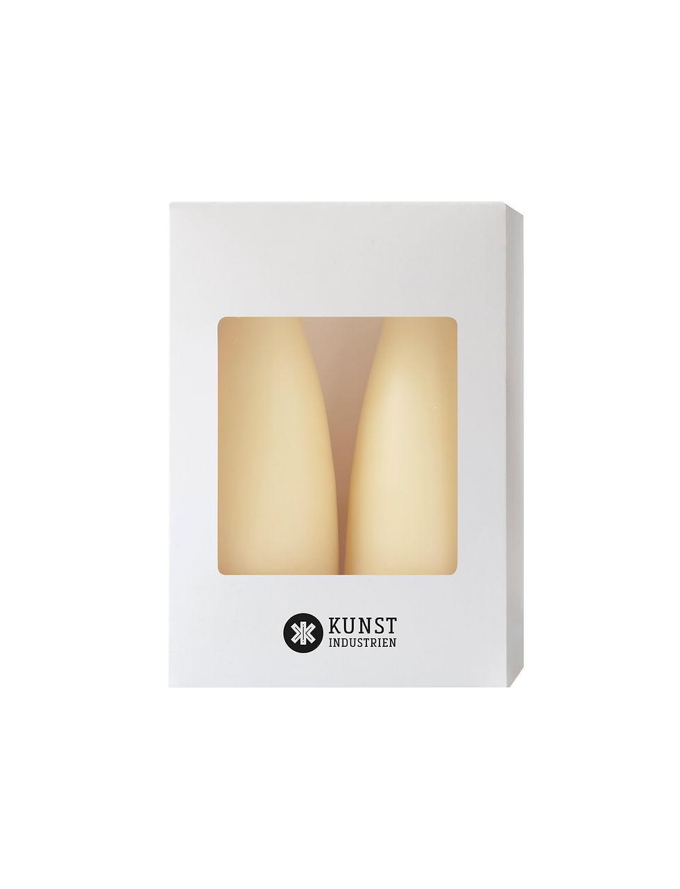 Kunstindustrien - Coloured Cone Candles - Pastel Yellow - 2 candles Boxed - blomster designs