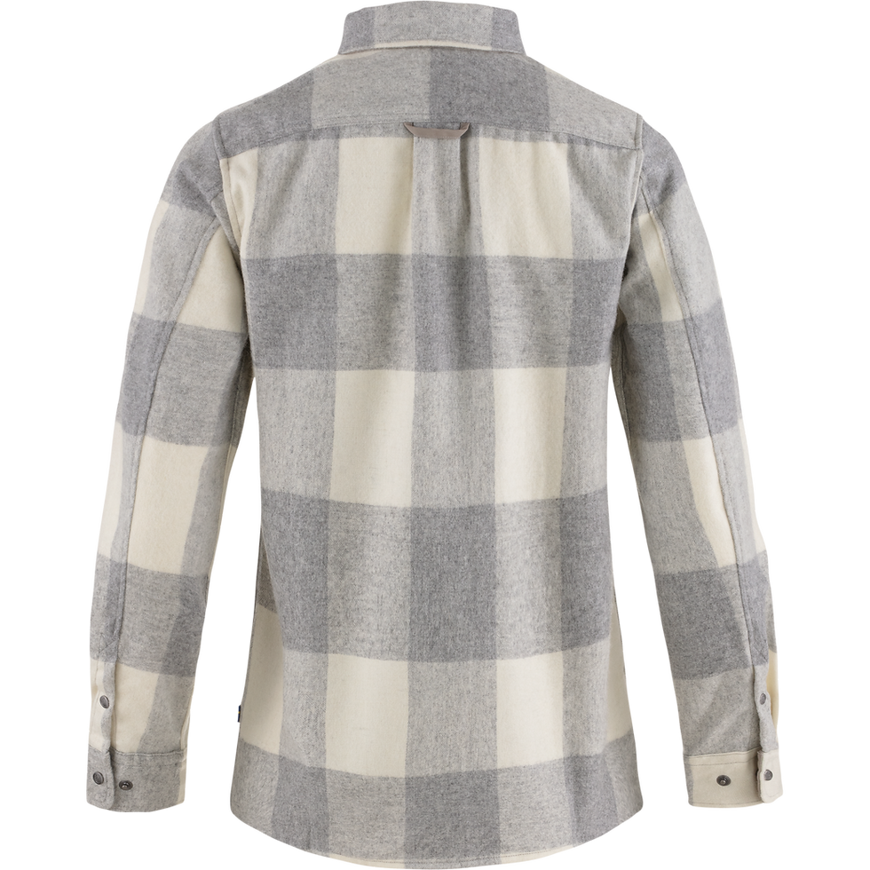 Back of a Fjallraven - Canada Shirt Womens - Fog - Chalk White