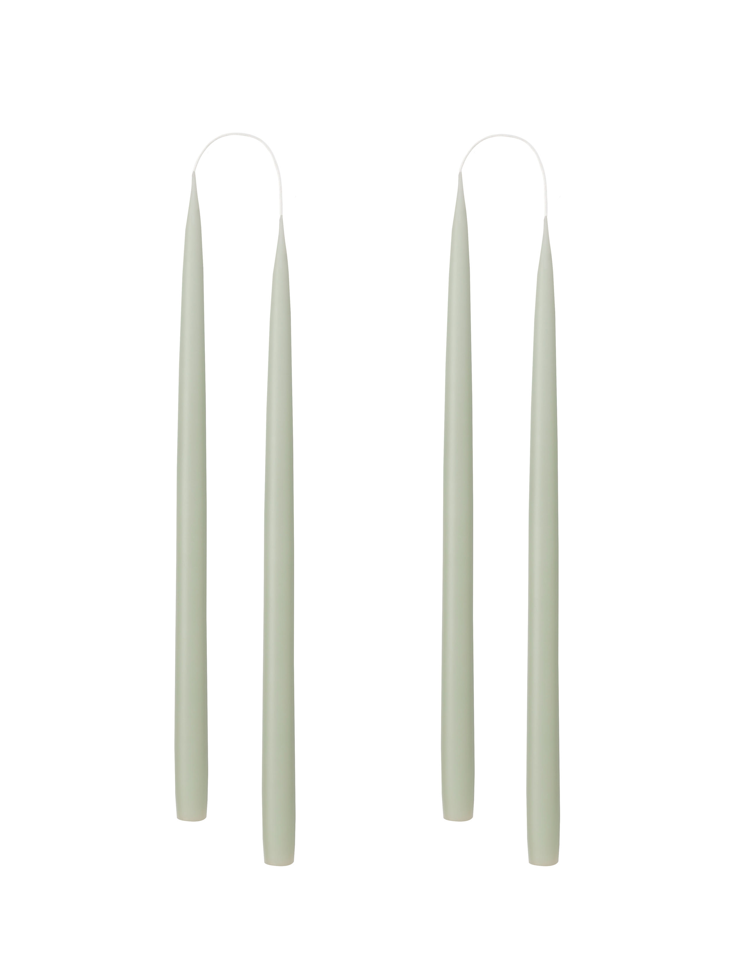 Kunstindustrien - Hand Dipped light green Taper Candles 35cm - 4 per gift box