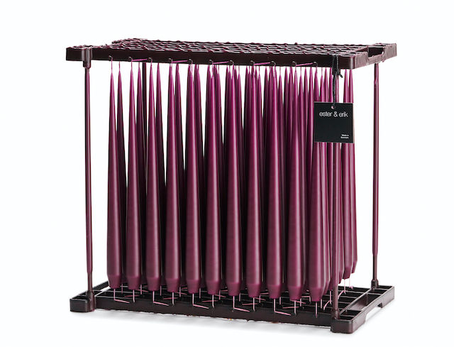 Ester & Erik Dark Plum Taper Candle 46-2 - 32cm - Matt