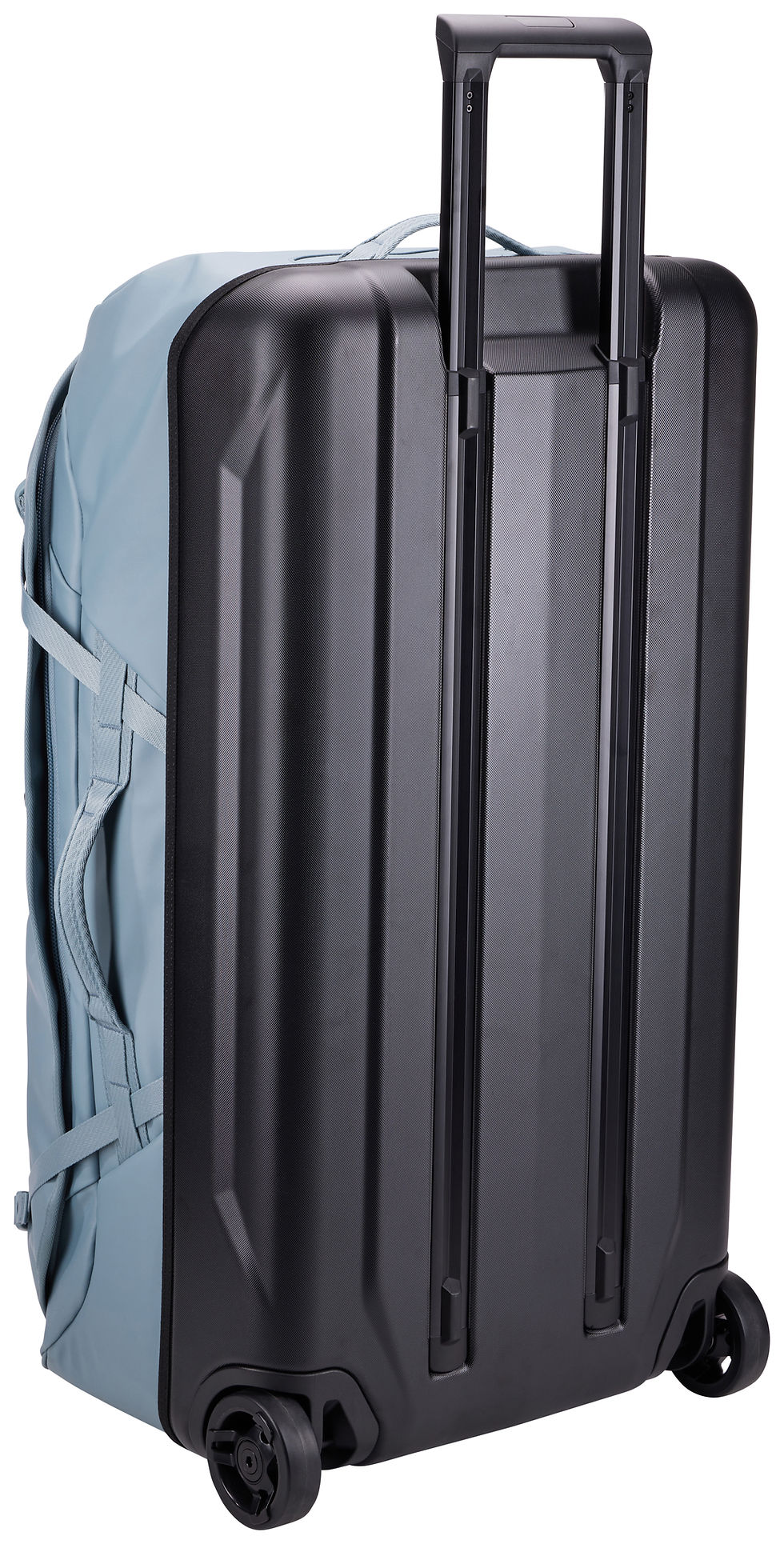 back of a Thule Chasm Wheeled Duffel Bag 110L in Pond