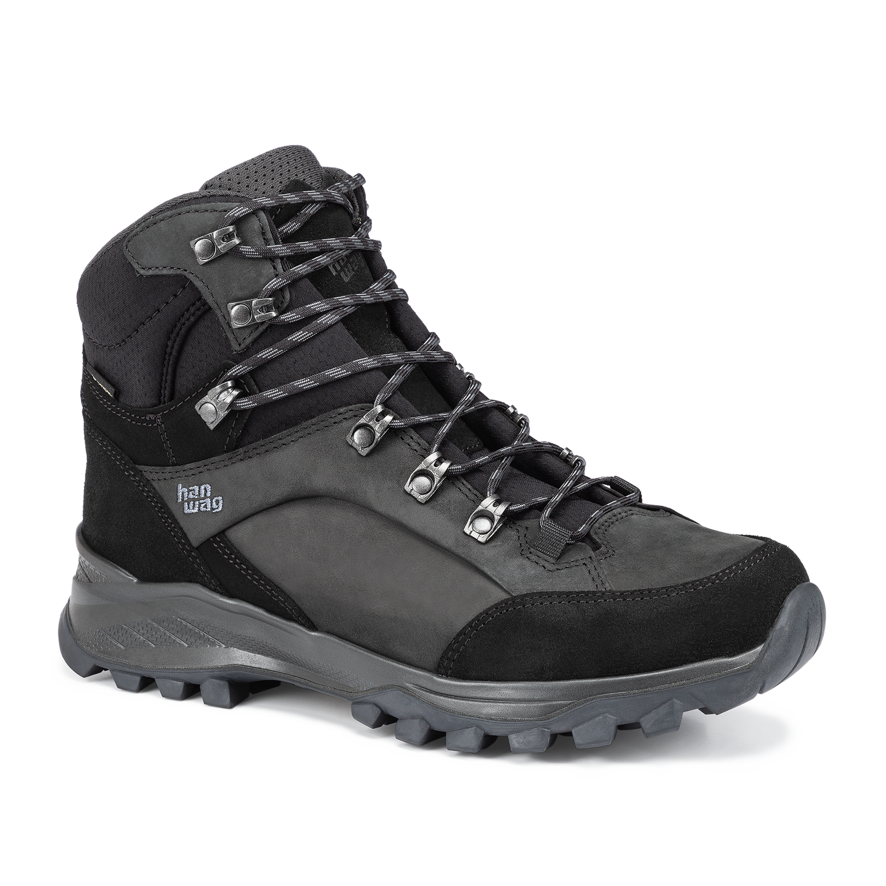 side view of there Hanwag - Banks GTX in Black/Asphalt