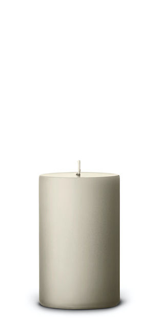 Ester & Erik Grey Linen Pillar Candle 22 - 10cm - Matt - UK stockist