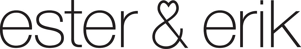 ester and erik logo in black and white