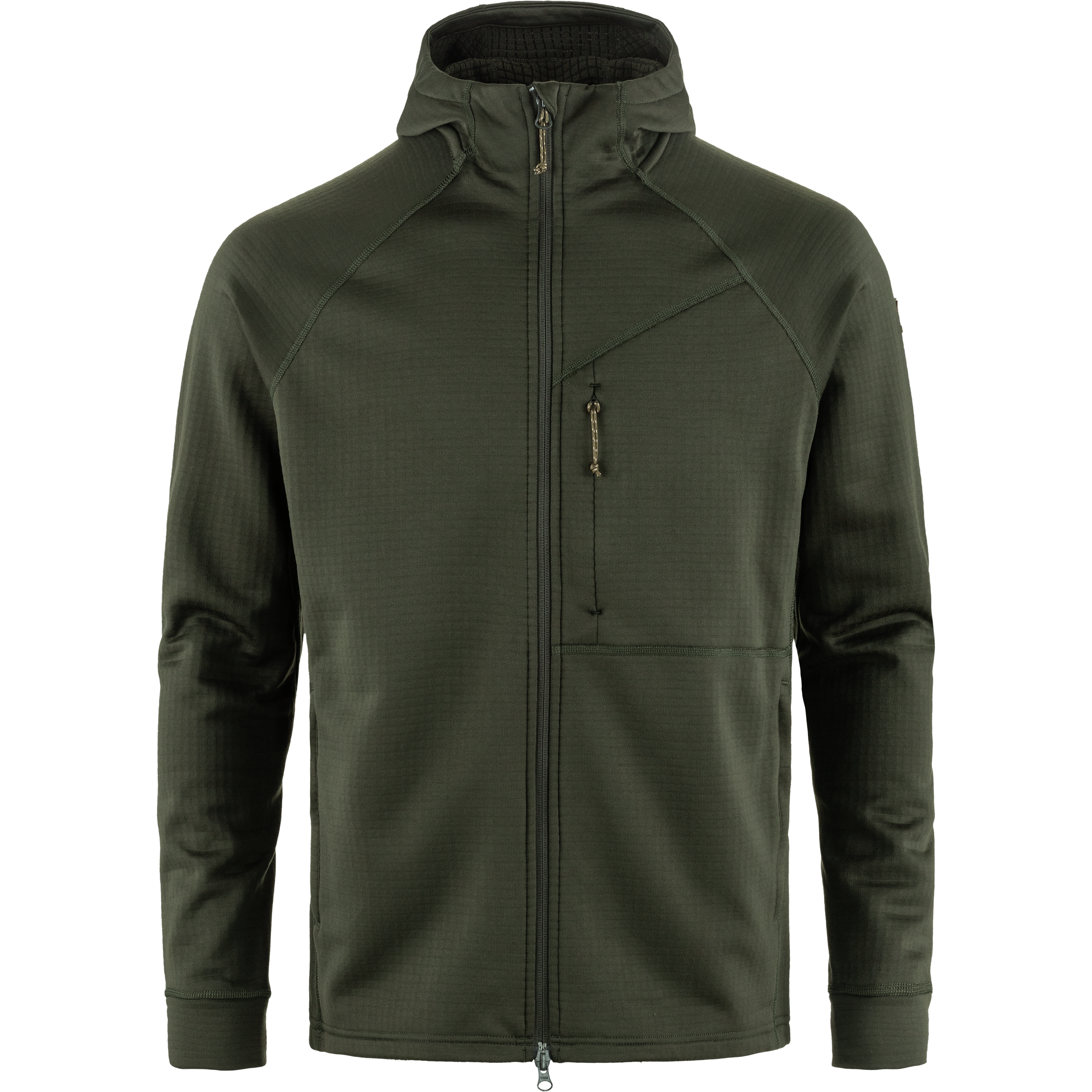 Fjallraven - Abisko Grid Fleece Hoodie - M - Deep Forest