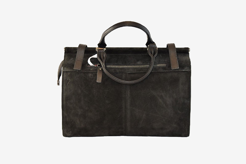 Thumbnail: Karya 2482 Suede Leather Large Hand Bag