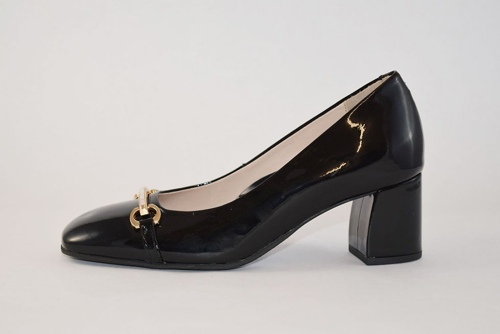 Thumbnail: DFC Relax 6204 Patent Leather Block Heel Pump