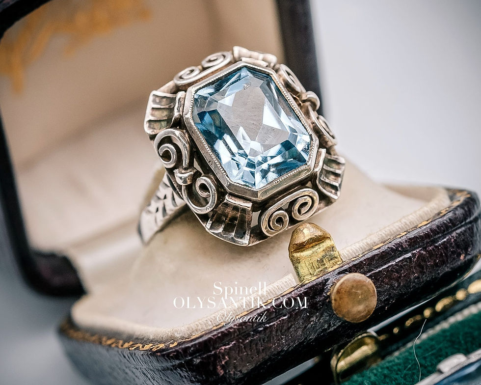 835的銀手工製作尖晶石戒指