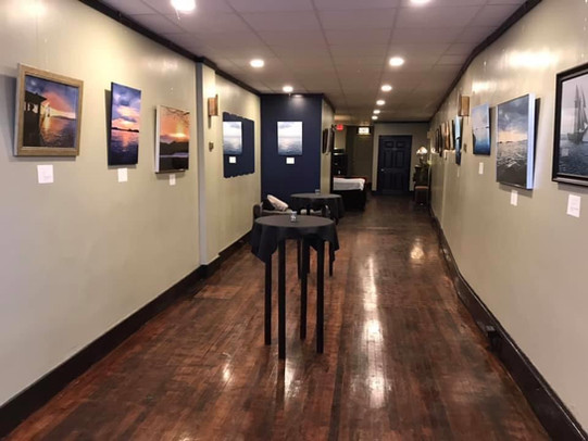 Cocktail tables and Gallery Setup