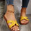 Thumbnail: Sunny Stride Yellow Slip-On Flats