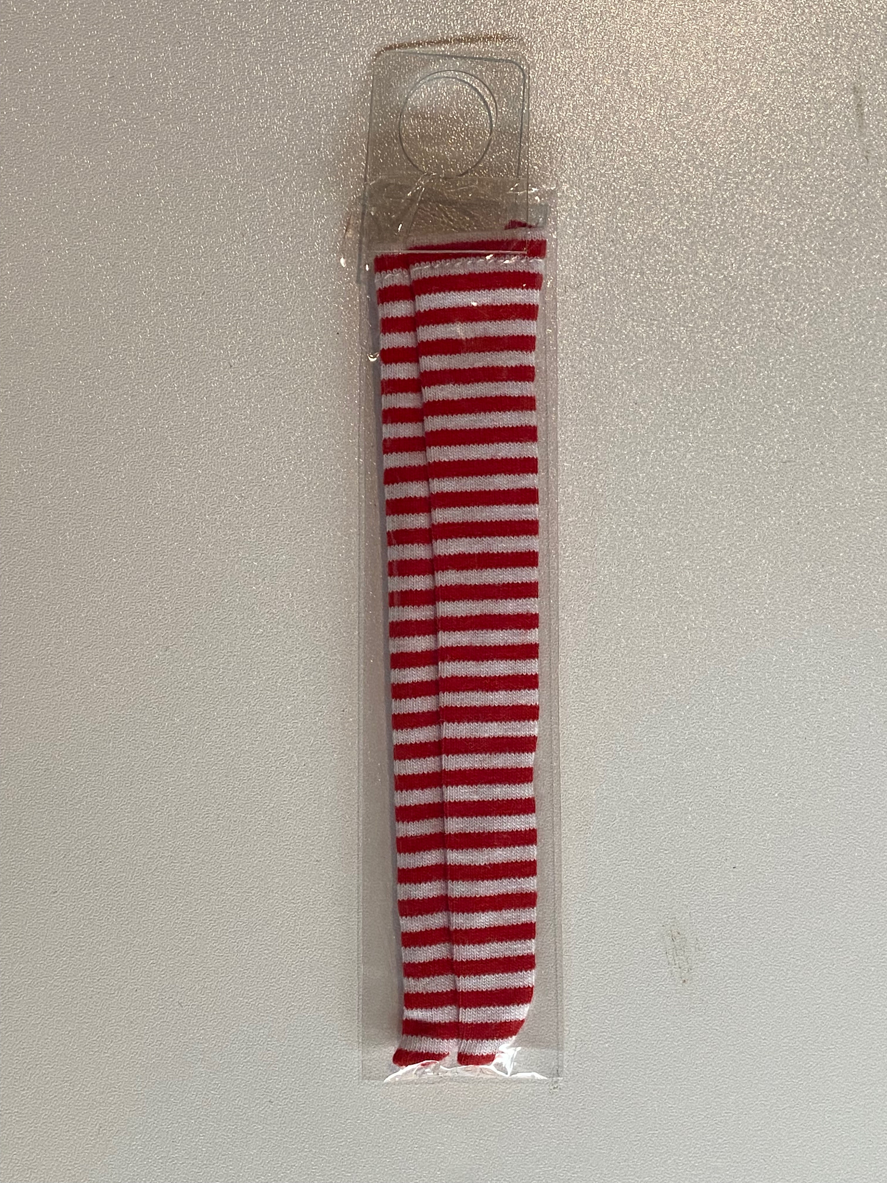 Blythe stockings red and white stripes
