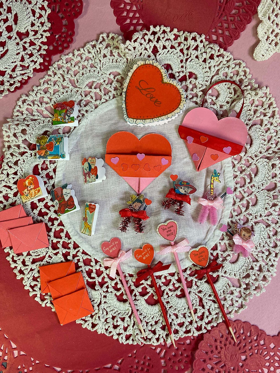 Thumbnail: Vintage Valentine Playset Printable Digital Download for Dolls in 1:6 scale
