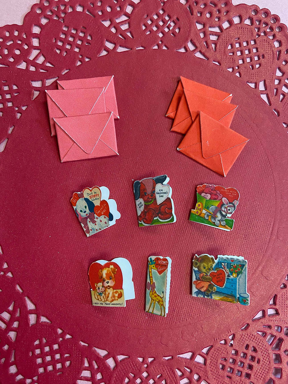 Thumbnail: Vintage Valentine Playset Printable Digital Download for Dolls in 1:6 scale