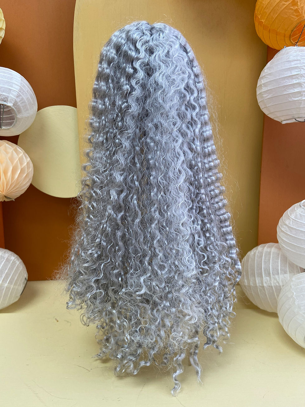 Thumbnail: SIRENA doll wig in dark grey size 8-9