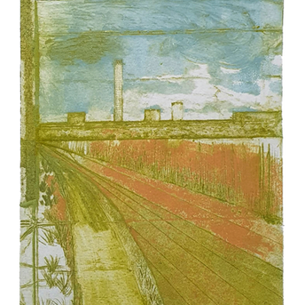 Towards the Mill Collagraph